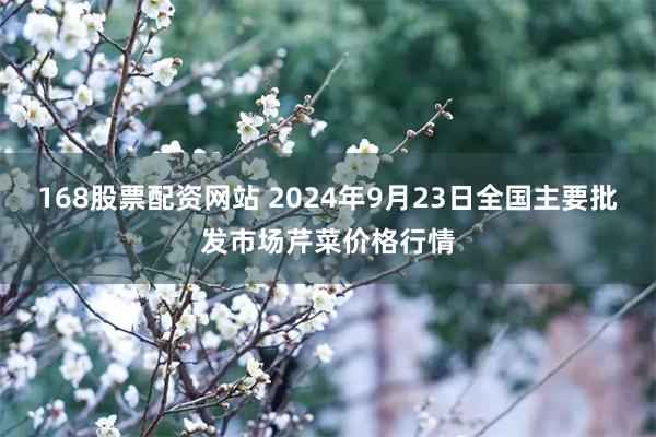 168股票配资网站 2024年9月23日全国主要批发市场芹菜价格行情