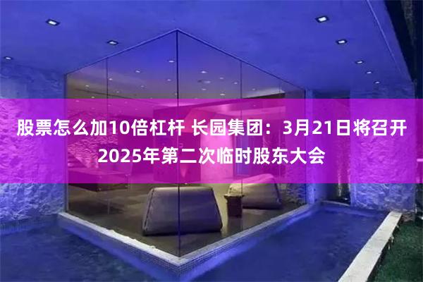 股票怎么加10倍杠杆 长园集团：3月21日将召开2025年第二次临时股东大会